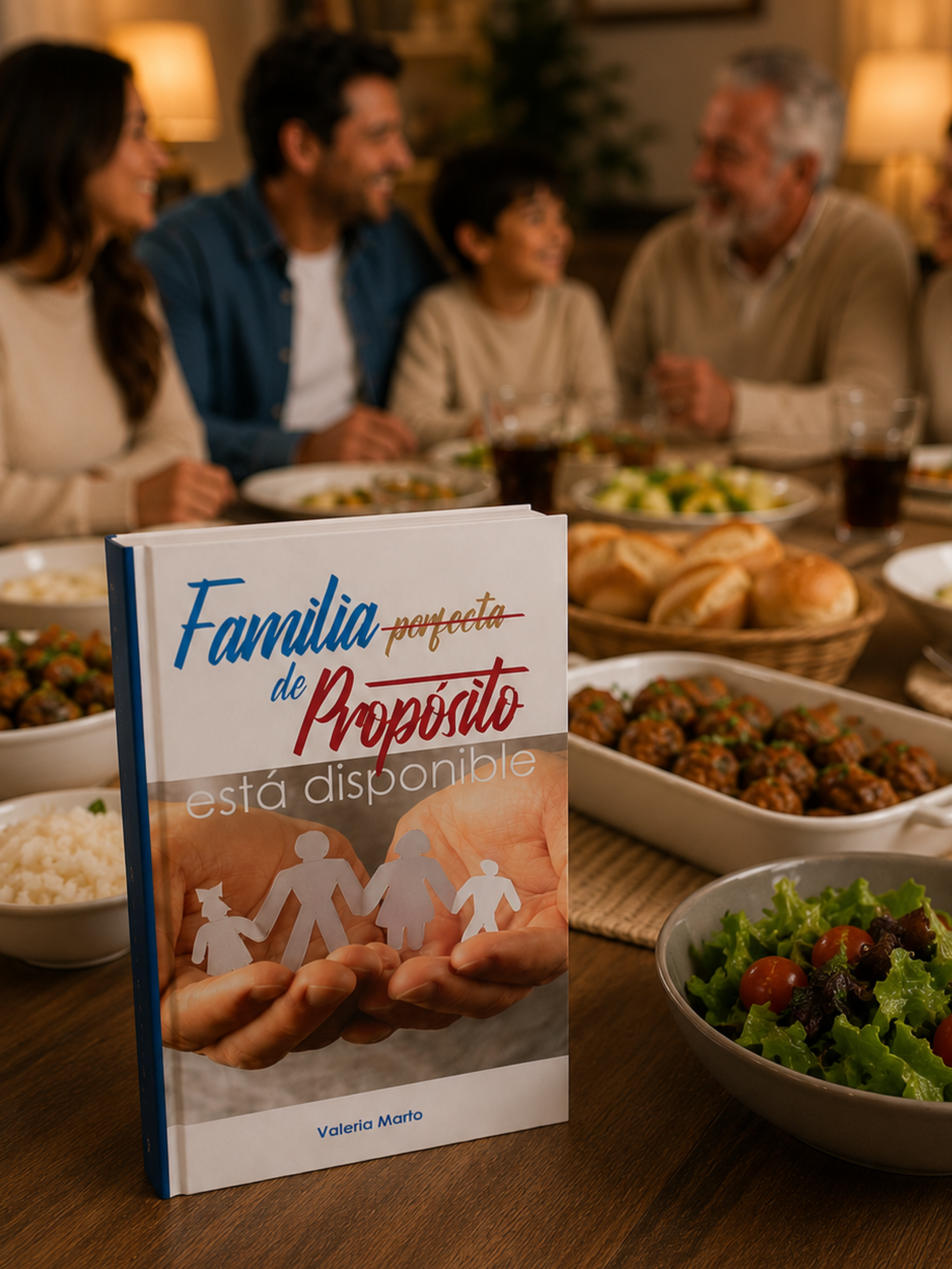 Libro cristiano Familia de Propósito con enseñanzas sobre los roles familiares, los lenguajes del amor y el propósito de Dios para el hogar.